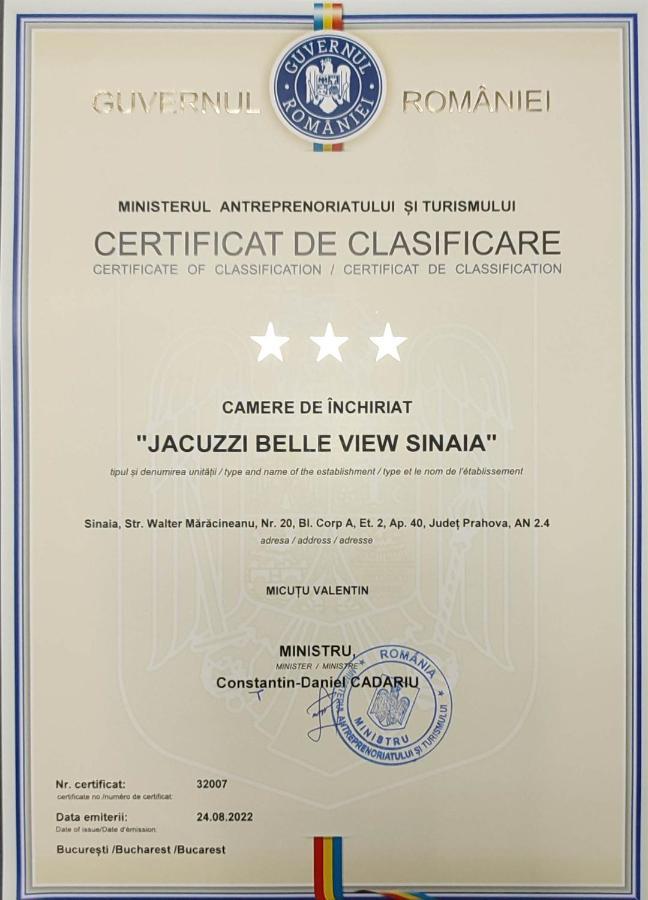شقة Jacuzzi Belle View Sinaia-Free Parking المظهر الخارجي الصورة